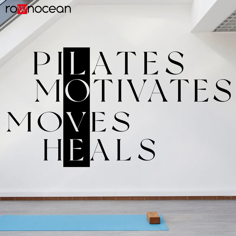 Pilates Yoga Quotes - Pilates quotes Wall Sticker Yoga Art