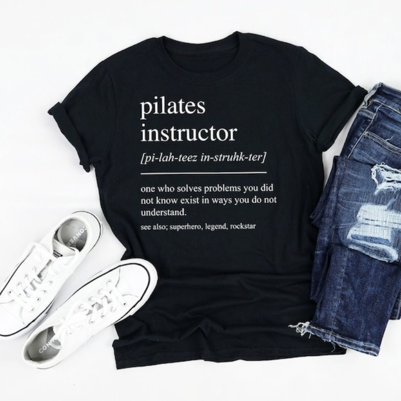 Pilates Yoga Instructor - Pilates Instructor Cotton T-shirt Funny Shirts