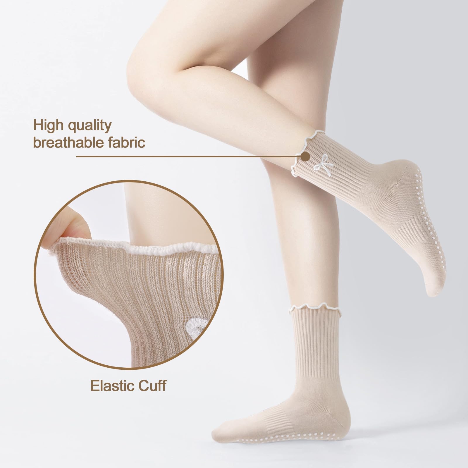 3 Pairs of Anti-Slip Grip Pila - Medias Para Pilates Y Yoga recension och pris