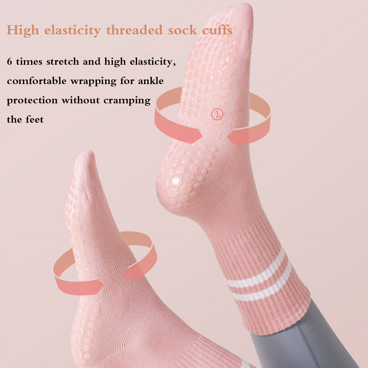 Pilates Socks with Grips for W - Medias Para Pilates Y Yoga recension och pris