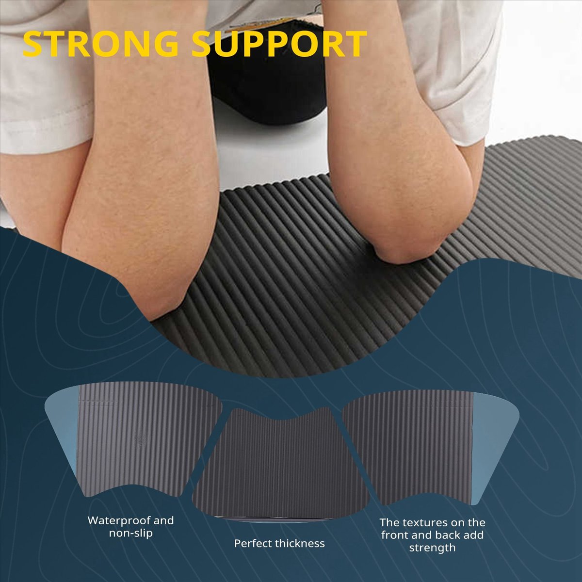 Doings 15MM Thick Yoga Mat Com - Pilates Yoga Knee Pads recension och pris
