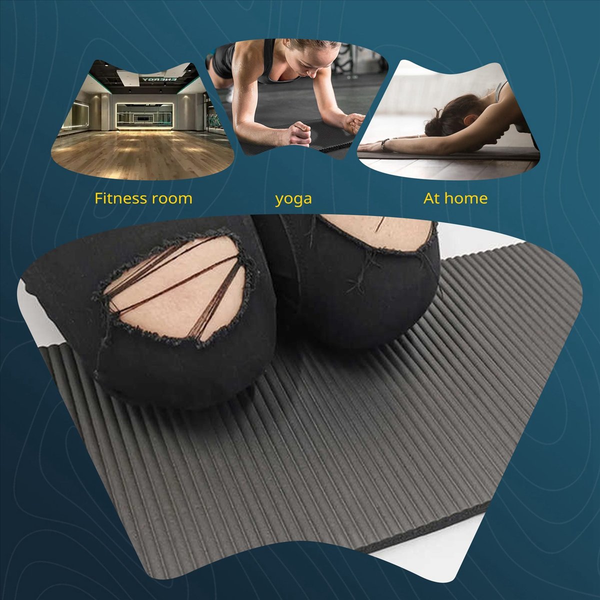 Doings 15MM Thick Yoga Mat Com - Pilates Yoga Knee Pads recension och pris