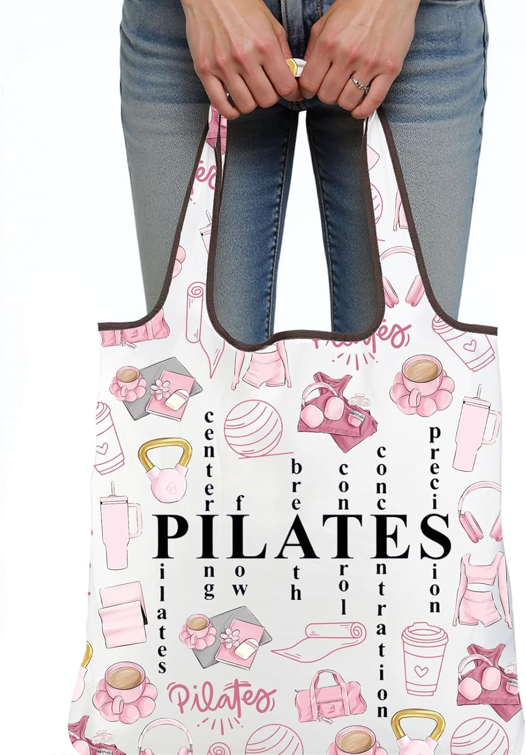 Pink Pilates Tote Bag Gifts fo - Pilates Yoga Instructor recension och pris
