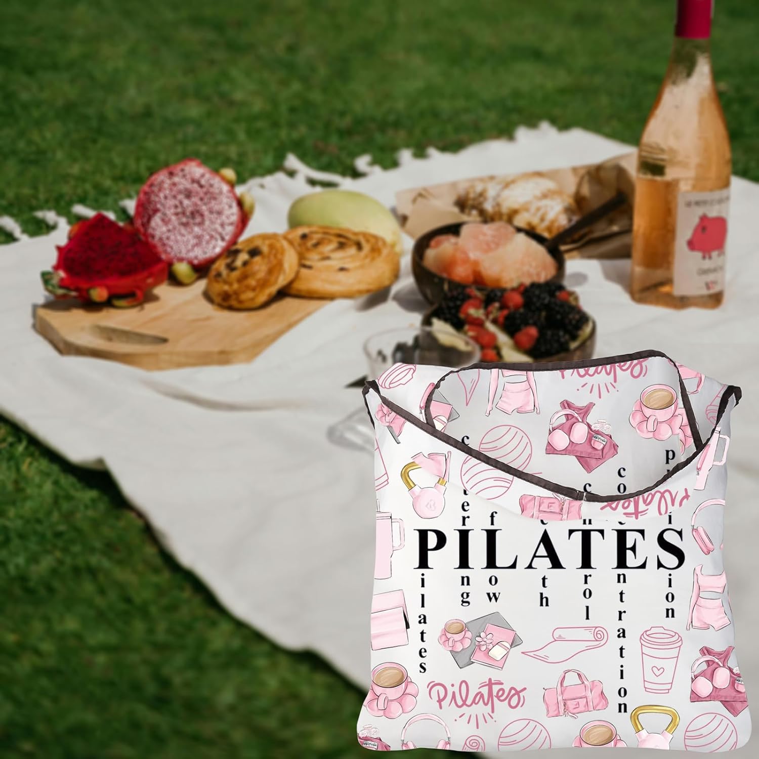 Pink Pilates Tote Bag Gifts fo - Pilates Yoga Instructor recension och pris