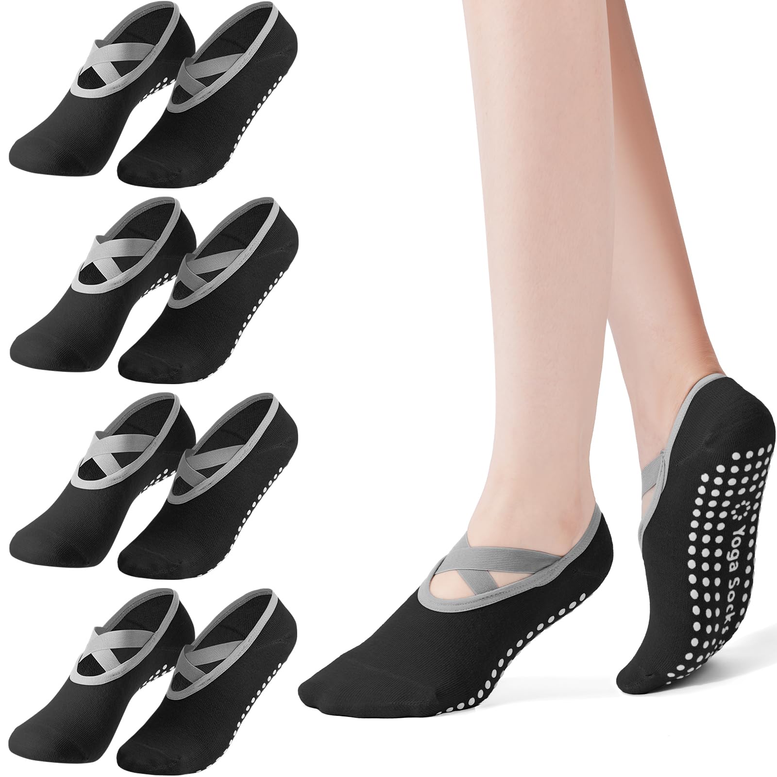 4-Pack Women's Pilates Socks,  - Medias Para Pilates Y Yoga recension och pris
