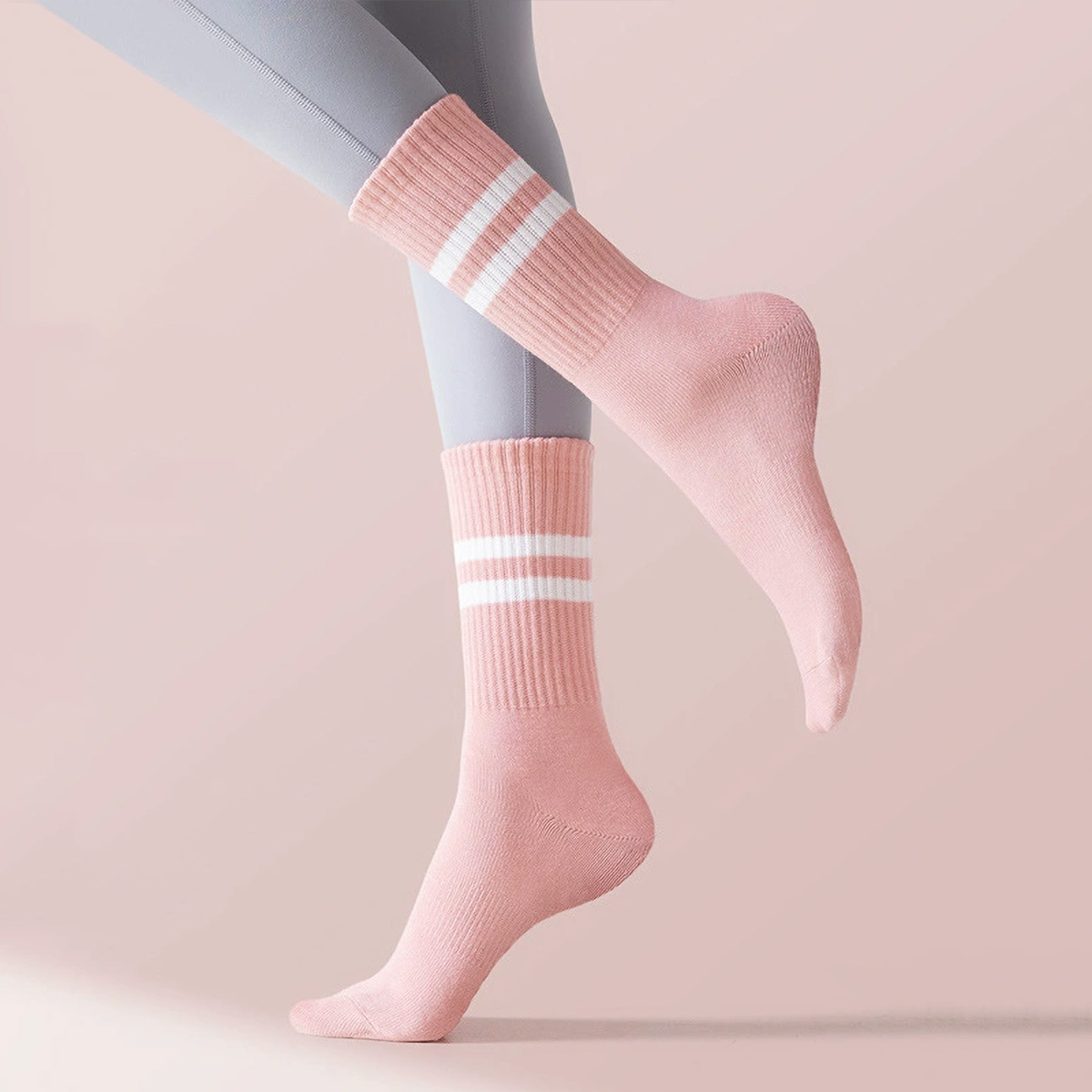 3 Pairs Long Yoga Socks with G - Medias Para Pilates Y Yoga recension och pris